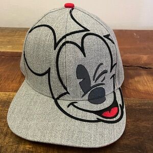 Disney Mickey Mouse embroidered flat brim hat